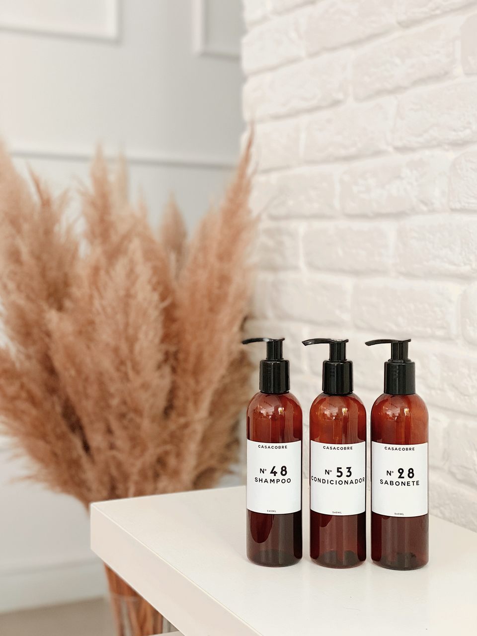 Kit Mini Frasco Banheiro Completo 240ml - 3 Peças