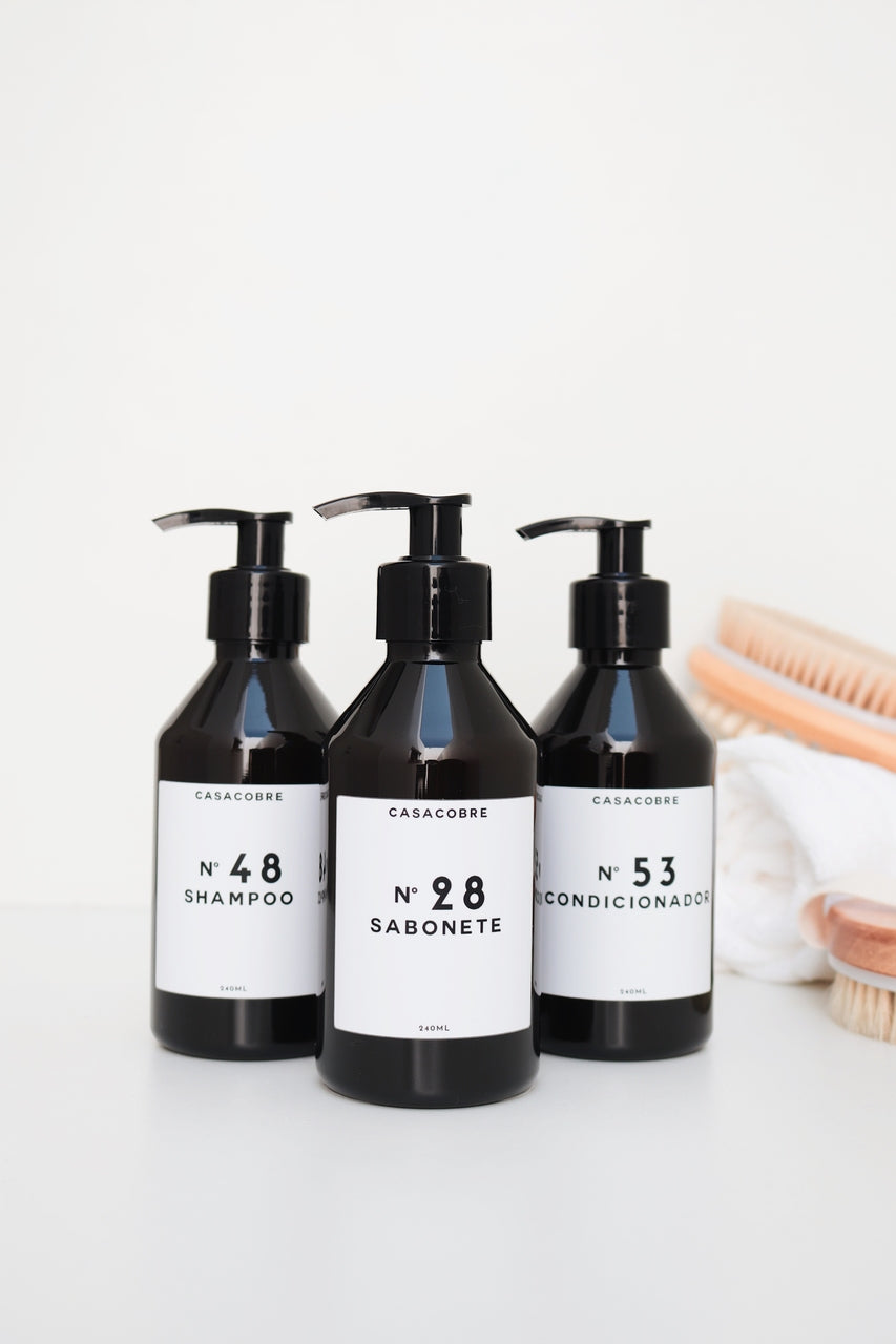 Mini Kit Black Banheiro Completo 240ml - 3 Peças