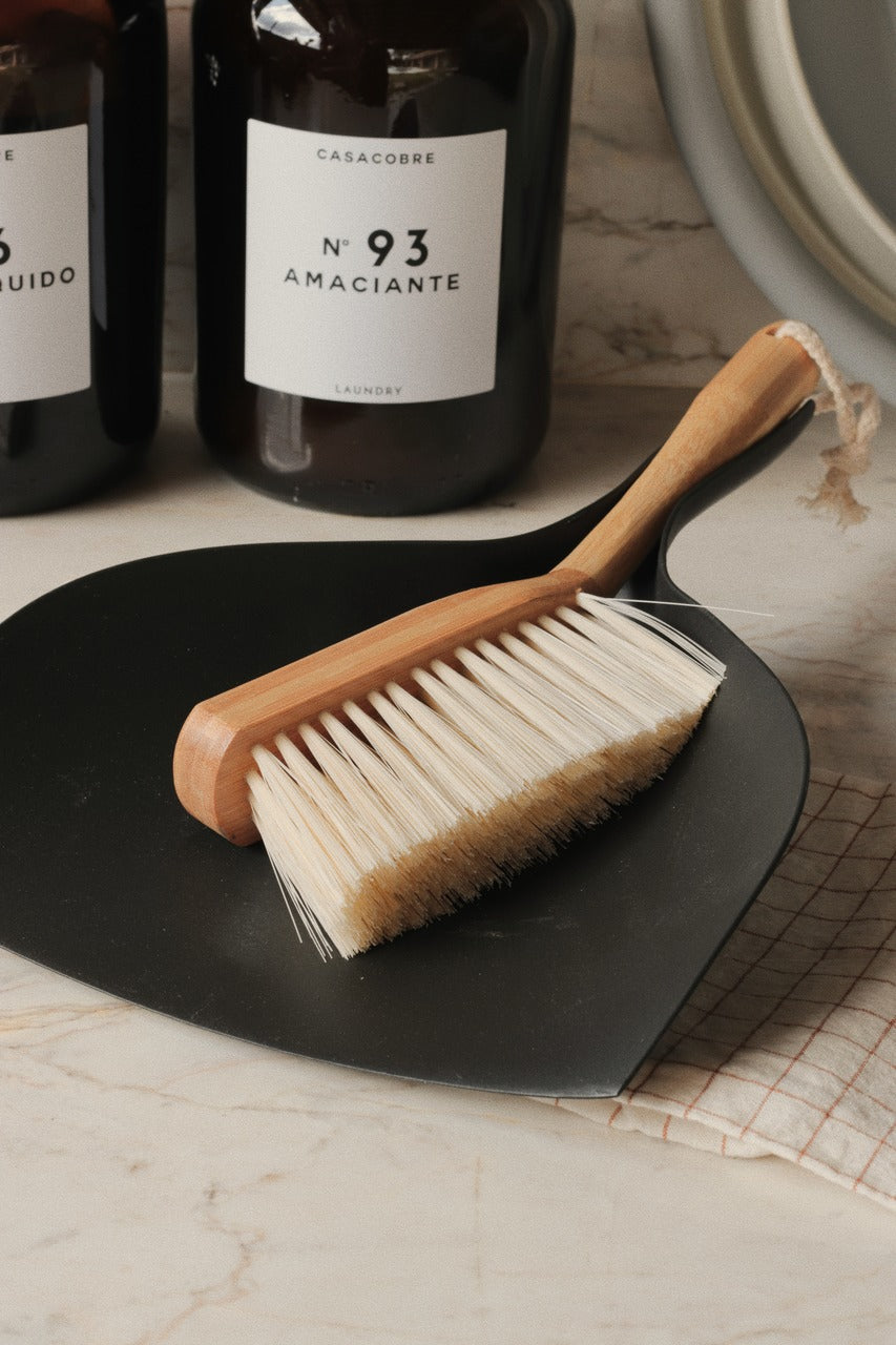 Escova de Bambu e Pá para Limpeza