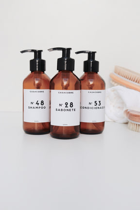 Kit Vidro Banheiro 200ml - 3 Peças