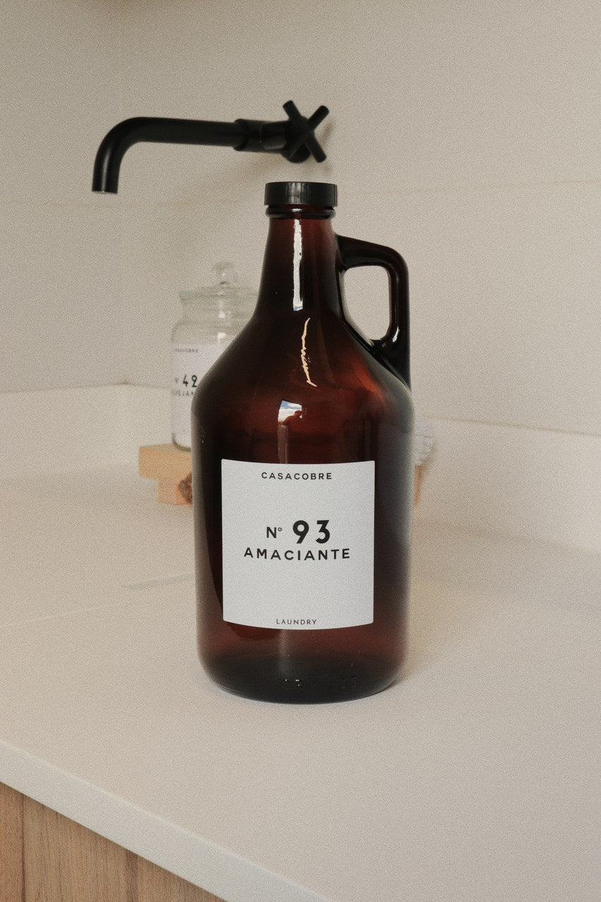 Frasco Vidro Âmbar Lavanderia 1,9L - Amaciante
