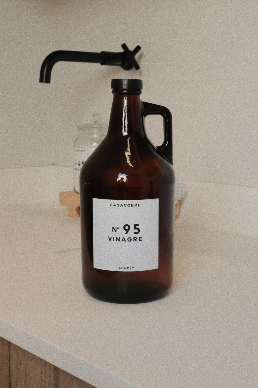 Frasco Vidro Âmbar Lavanderia 1,9L - Vinagre