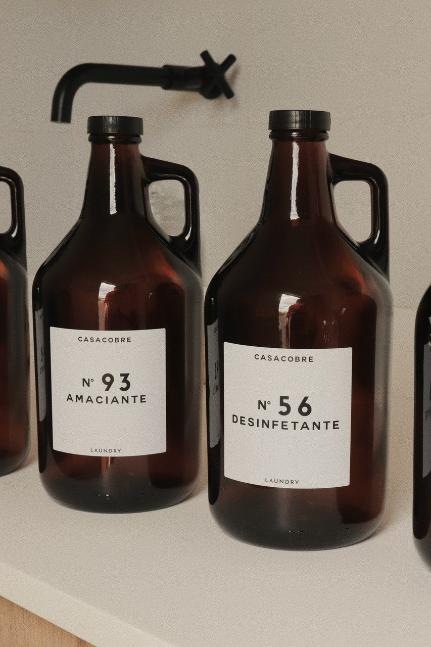 Frasco Vidro Âmbar Lavanderia 1,9L - Sabão Líquido