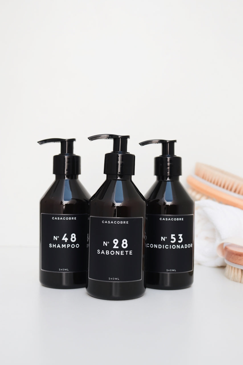 Mini Kit  Black Banheiro Completo 240ml - 3 Peças