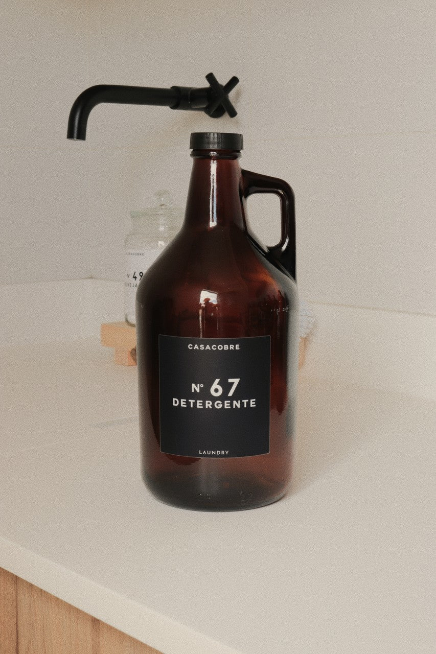 Frasco Vidro Âmbar Lavanderia 1,9L - Detergente