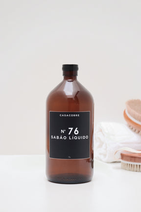 Frasco Vidro Âmbar Lavanderia 1L - Sabão Líquido